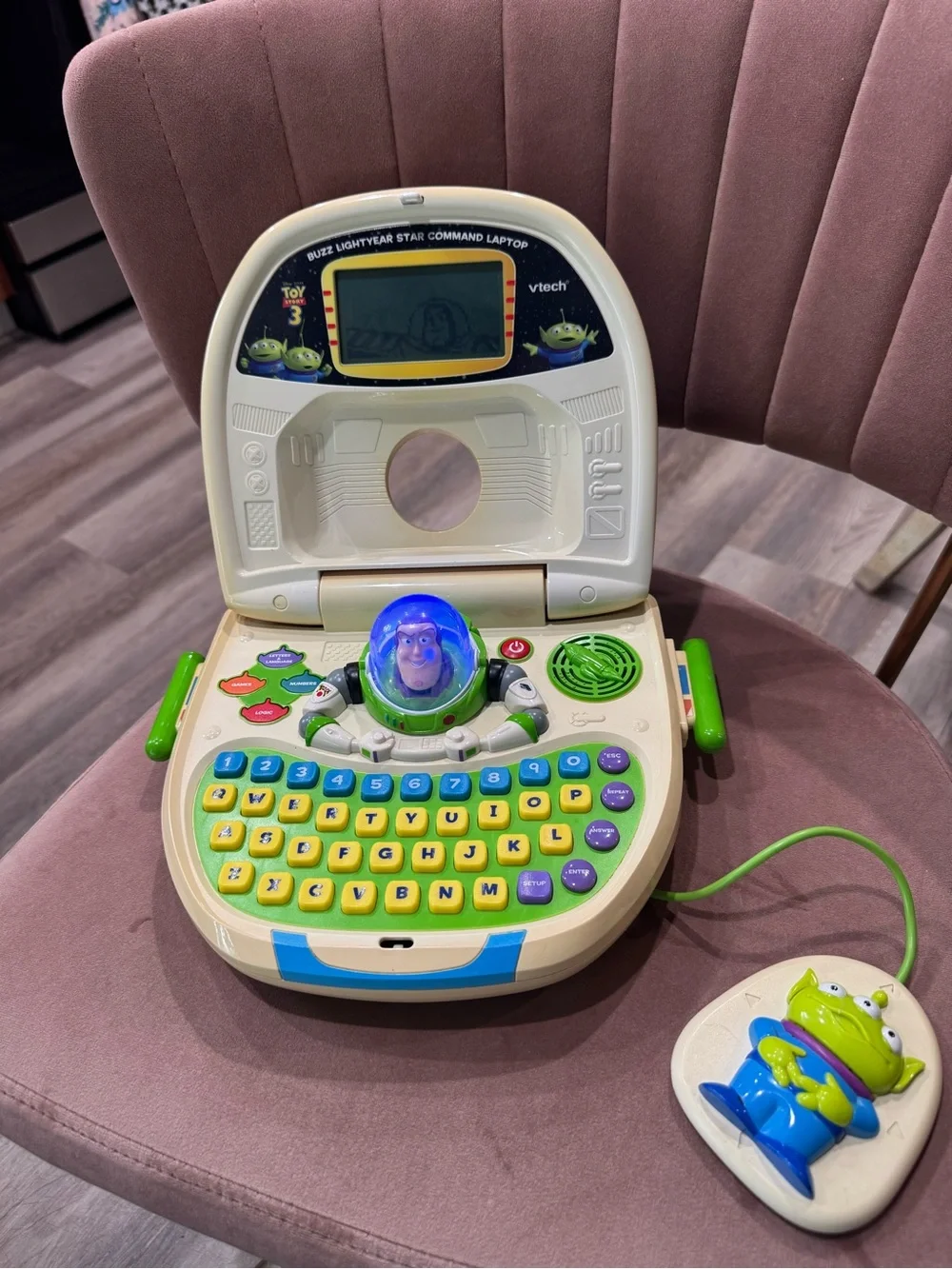 Buzz Lightyear Vtech Star Command Laptop Pixar Toy Story 3 WORKS